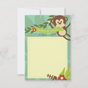 Monkey Business Advice Cards Baby Shower Game