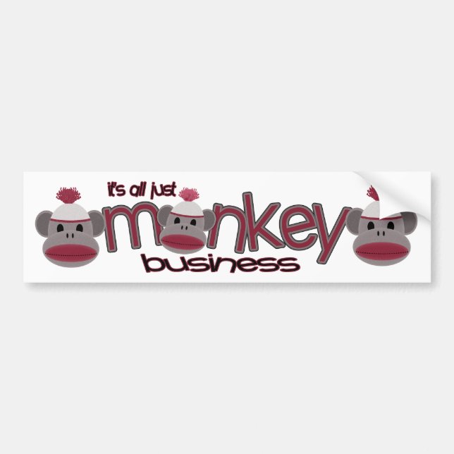 Monkey Business Bumper Sticker (Front)