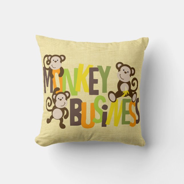 Monkey Business Cushion (Front)