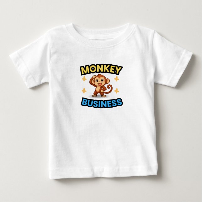 Monkey Business Funny  Baby T-Shirt (Front)
