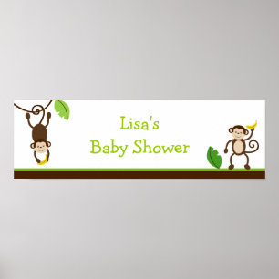 Monkey Business Jungle Birthday Banner Sign
