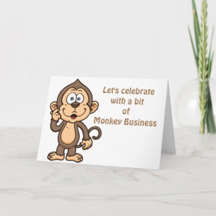 MONKEY BUSINESS-ME/YOU AND MISTLETOE CHRISTMAS HOLIDAY CARD