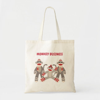 Monkey Business Sock Monkey Tote Bag