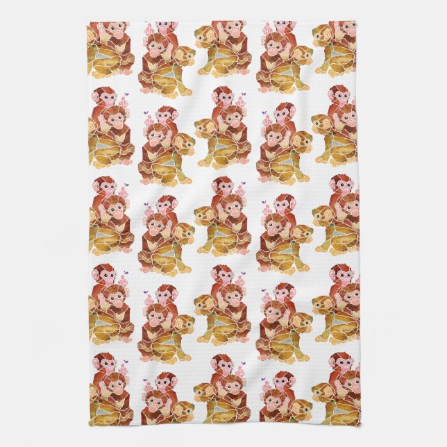 "Monkey Business" Tea Towel (Vertical)
