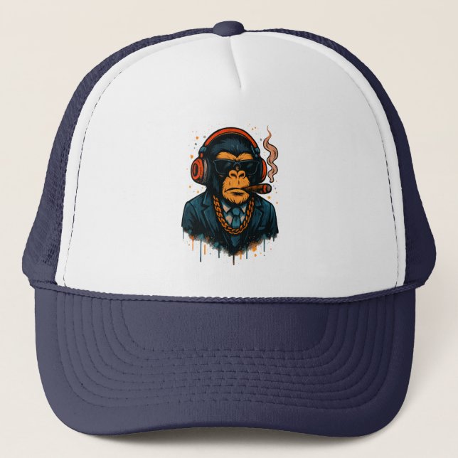 Monkey Business - The Boss of Monkey Trucker Hat (Front)