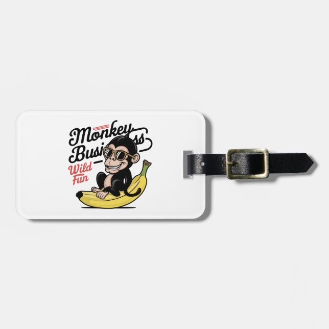 Monkey Business,Wild Fun Luggage Tag (Front Horizontal)