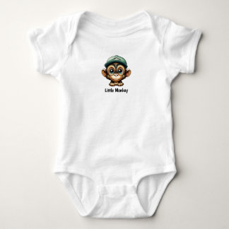 Monkey Business with a Green Hat Baby Bodysuit