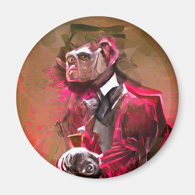 Monkey Butler Magnet (Front)