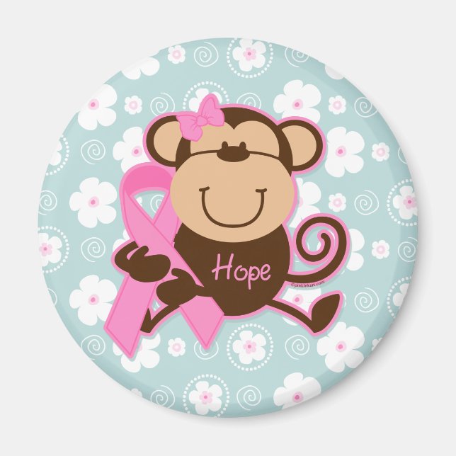 Monkey Cancer Hope Magnet (Front)