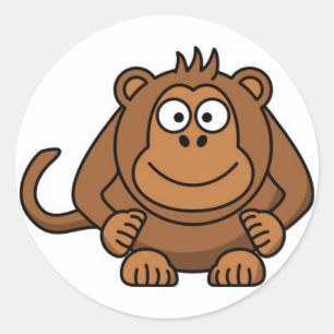 Monkey cartoon sticker