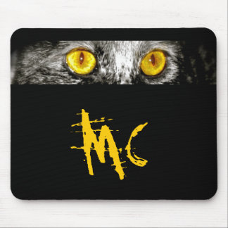 Monkey Cat Eyes Only Mouse Pad