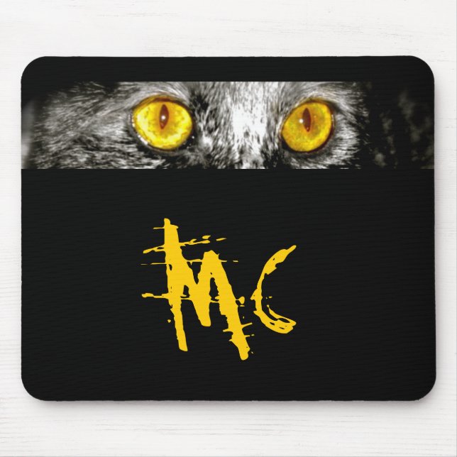 Monkey Cat Eyes Only Mouse Pad (Front)