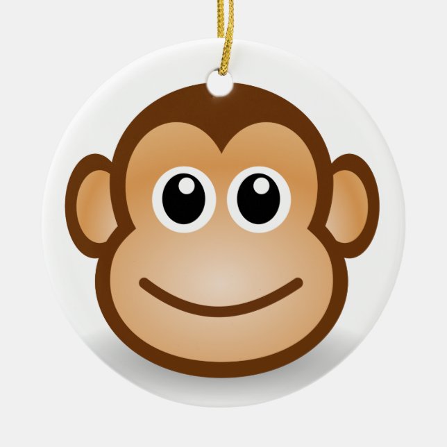 Monkey Ceramic Tree Decoration (Front)