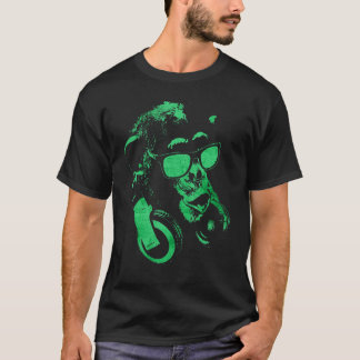 Monkey Chimp With Sunglasses And Headphones 4 T-Shirt