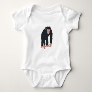 Monkey Chimpanzee   Baby Bodysuit