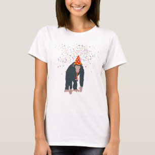 Monkey Chimpanzee Partying Animals Having a Party  T-Shirt
