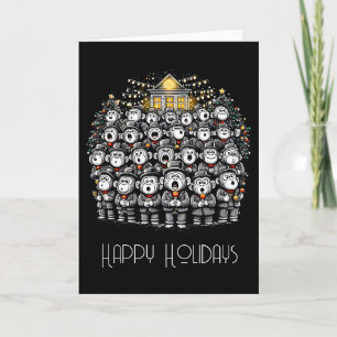 Monkey Christmas Choir Card