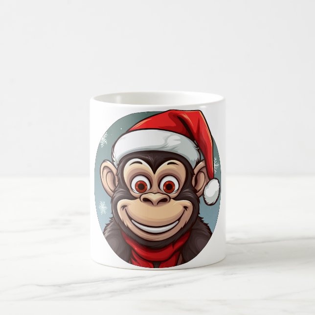 Monkey Christmas Coffee Mug (Center)