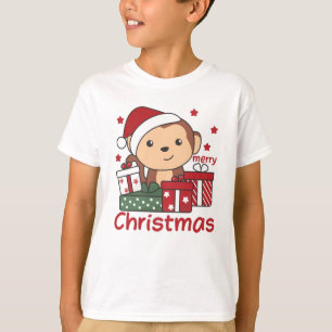 Monkey Christmas Gift Winter Animals Monkeys T-Shirt