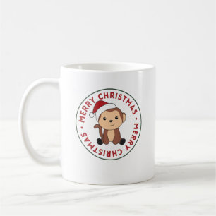 Monkey Christmas Snow Winter Animals Monkeys Coffee Mug