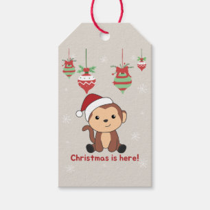 Monkey Christmas Snow Winter Animals Monkeys Gift  Gift Tags