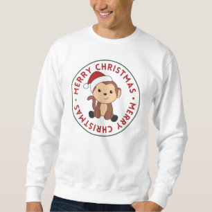 Monkey Christmas Snow Winter Animals Monkeys Sweatshirt