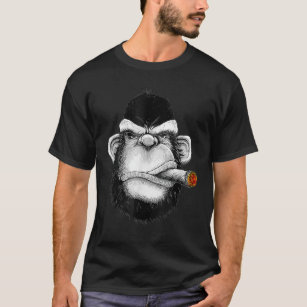 Monkey Cigar Gorilla Smoking Cigarette T-Shirt