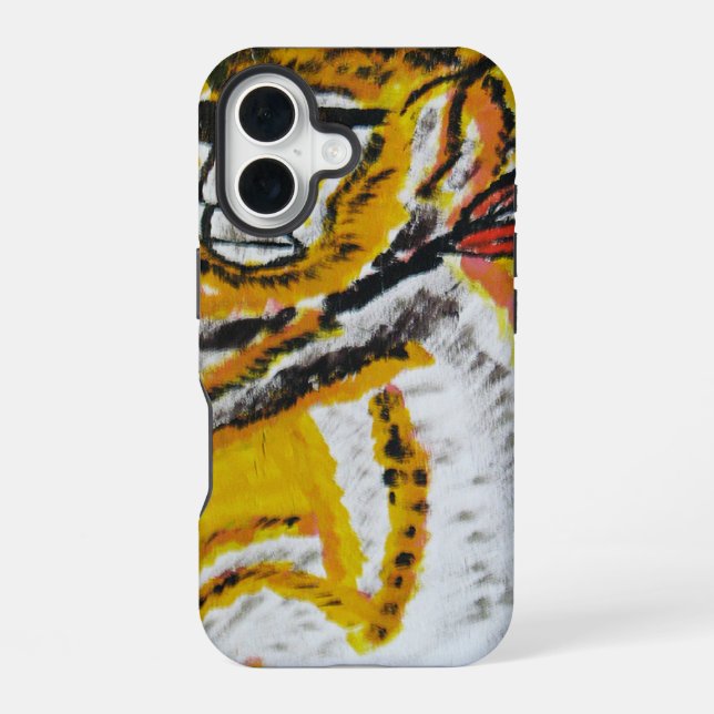 Monkey Circus Art iPhone 16 Case (Back)