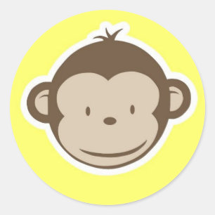 Monkey Classic Round Sticker