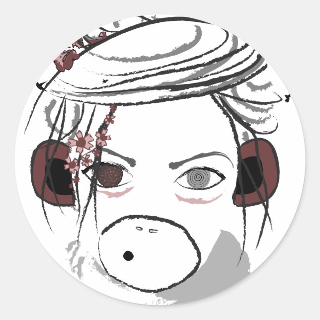 monkey. classic round sticker (Front)