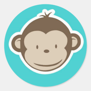Monkey Classic Round Sticker