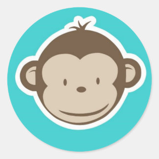 Monkey Classic Round Sticker