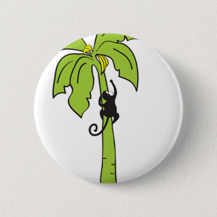 Monkey Climbing a Tree 6 Cm Round Badge