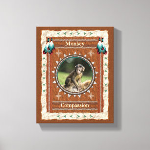 Monkey Compassion Energy Canvas Print