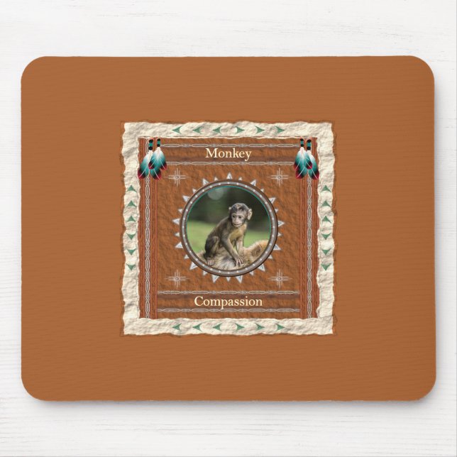 Monkey Compassion Energy Mouse Mat (Front)