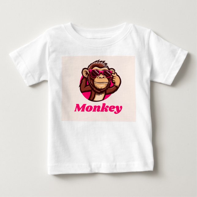 monkey cool baby t shirt (Front)