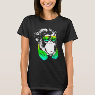 Monkey Cooler Monkey DJ Headphones Idea Party Mus T-Shirt