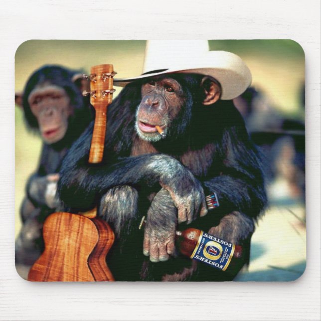Monkey_Cowboy Mouse Mat (Front)