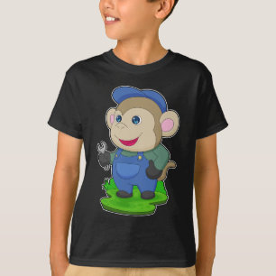 Monkey Craftsman Wrench T-Shirt