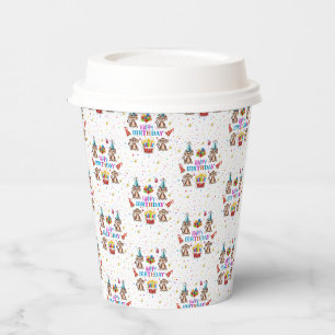 Monkey Cupcake Happy Birthday Paper Cup