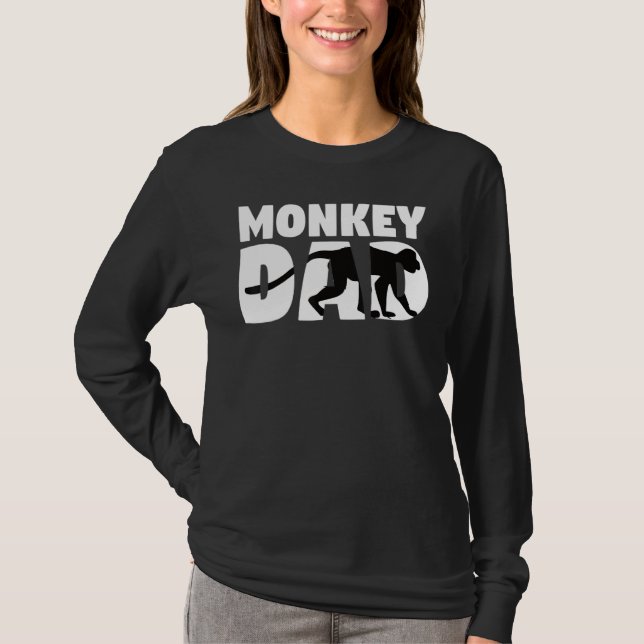 Monkey Dad Monkey  For Men  Monkey  For Girls T-Shirt (Front)