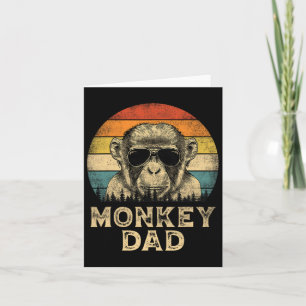 Monkey Dad Monkey Lovers Daddy Father's Day  Card