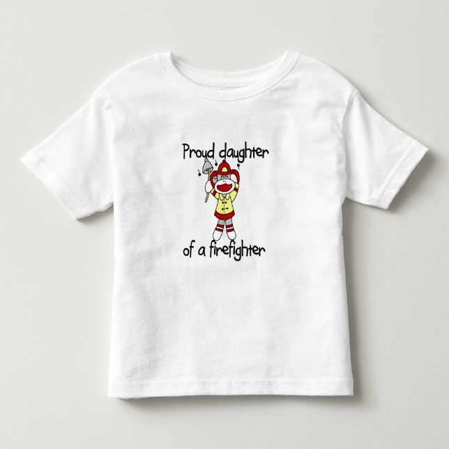 Monkey Daughter of Firefighter Toddler T-Shirt (Front)