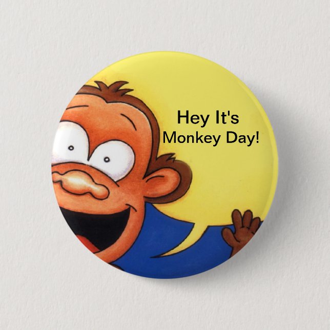 Monkey Day Button (Front)
