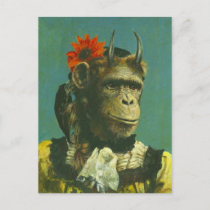 Monkey Demon Postcard
