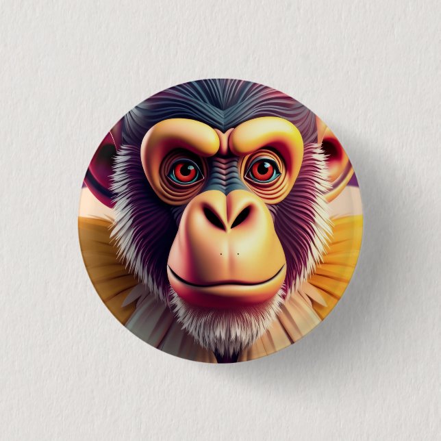 Monkey Design 3 Cm Round Badge (Front)