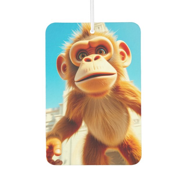 Monkey Design Car Air Freshener (Front)