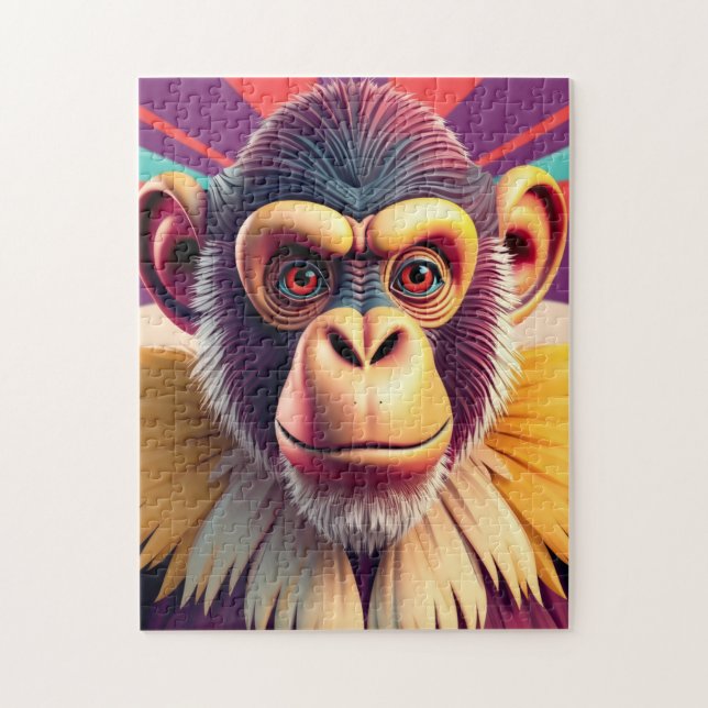 Monkey Design Jigsaw Puzzle (Vertical)