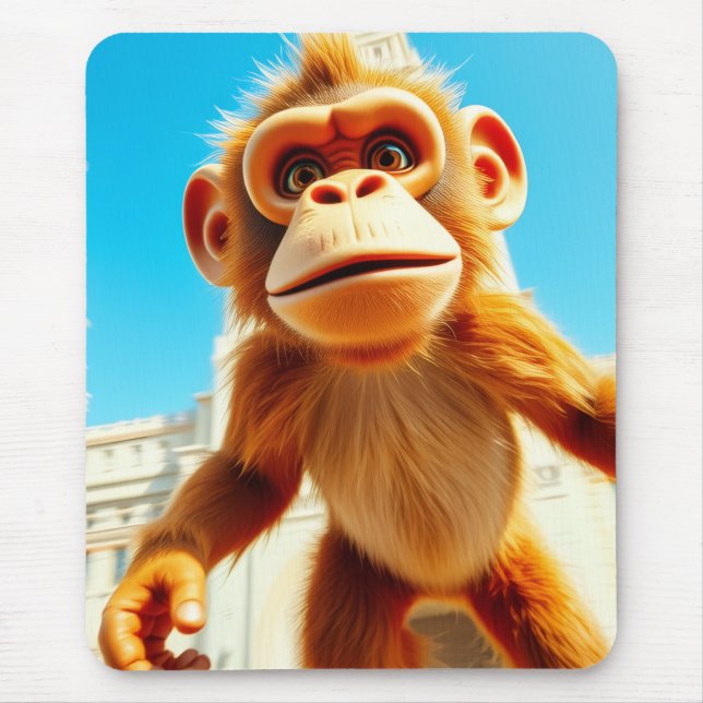 Monkey Design Mouse Mat (Front)