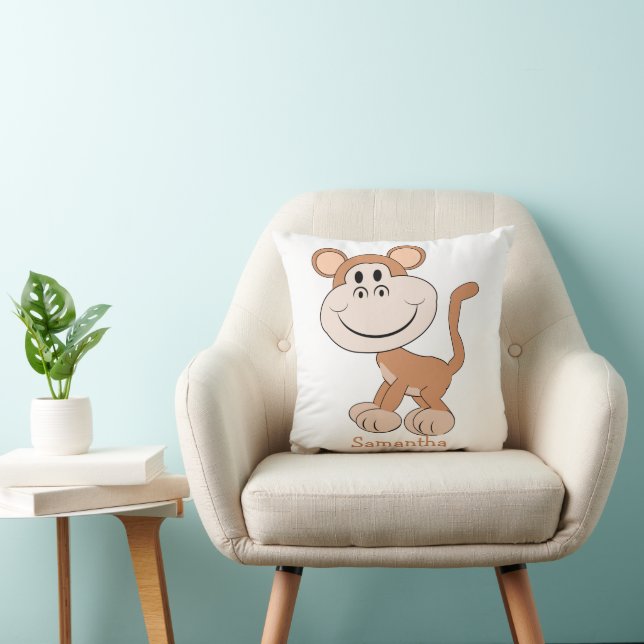 Monkey Design Personalised Cushion (Chair)